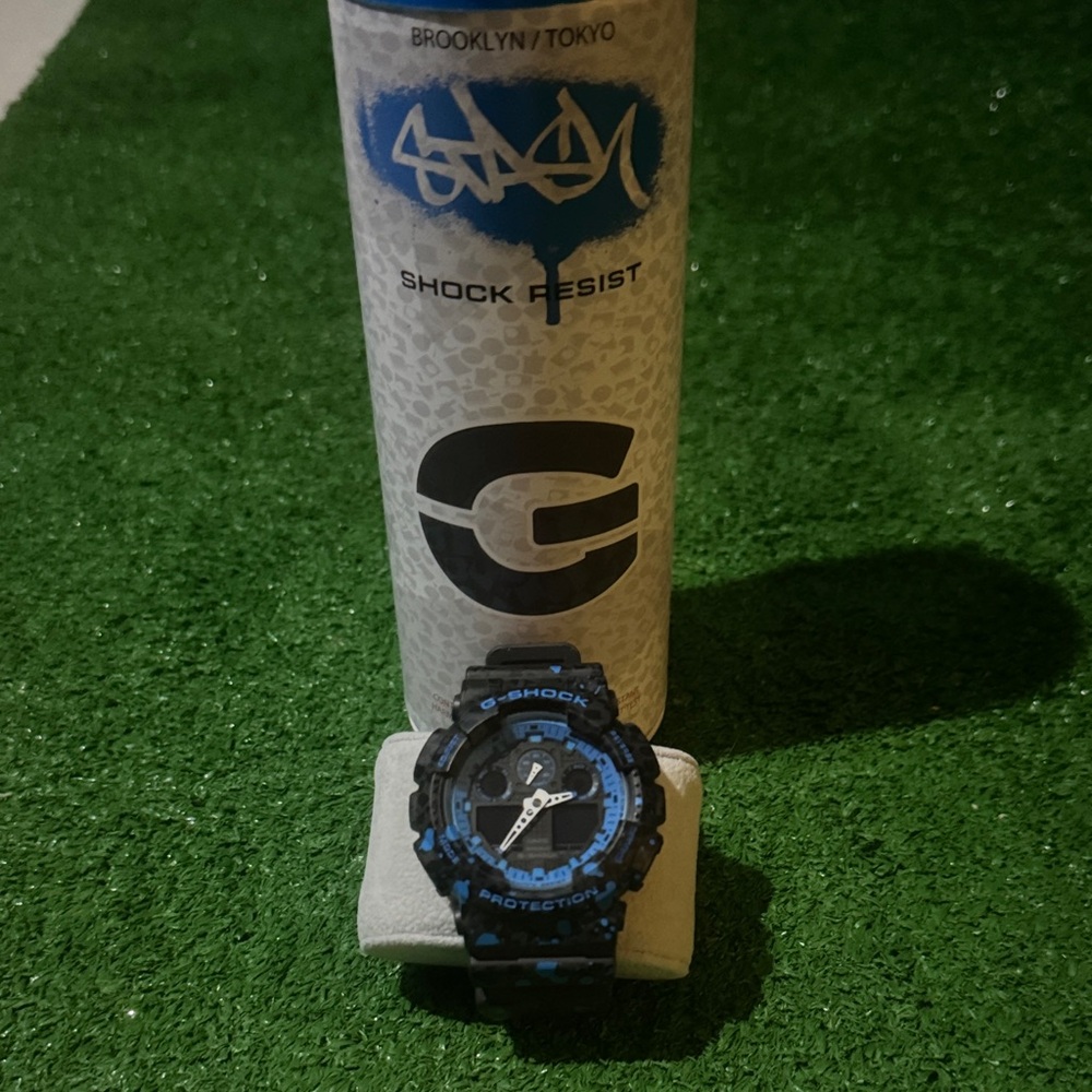 G-Shock STASH EDITION Dual-Tone Black and Blue Watch